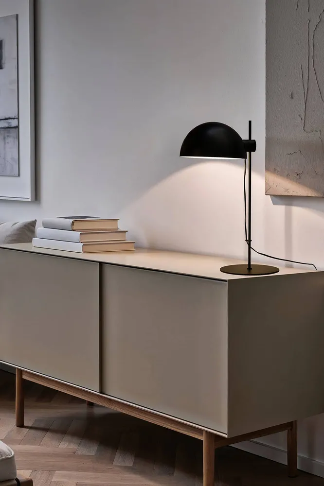 Applique murale FARO Barcelona Dominica, acier noir mat, douille E27, hauteur 53 cm Beige