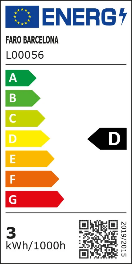 Applique murale FARO Barcelona Lead en aluminium doré vieilli, LED, hauteur 40 cm.