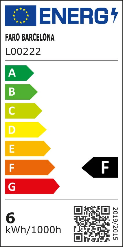 Applique murale FARO Barcelona Leser en aluminium nickel mat, LED, hauteur 46 cm.
