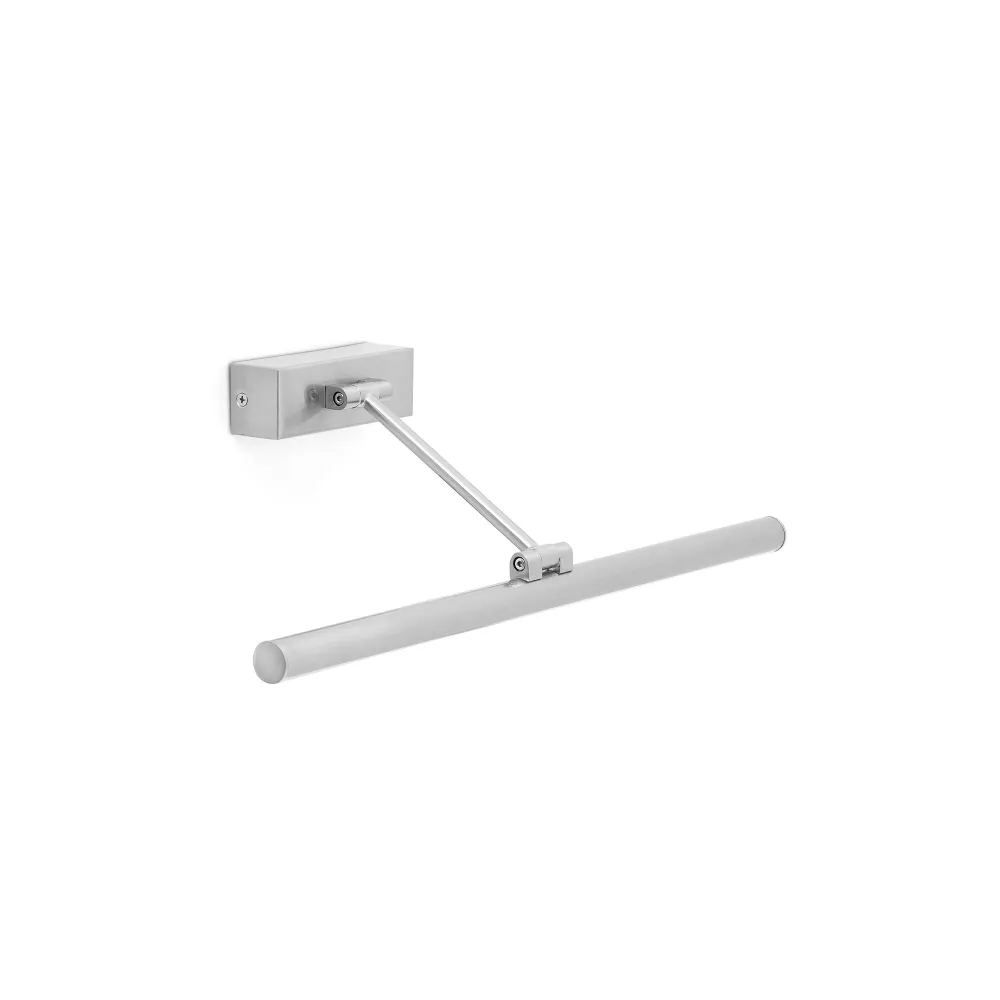 Applique murale FARO Barcelona Magritte, aluminium nickel satiné, LED, H 4,5 cm Satin