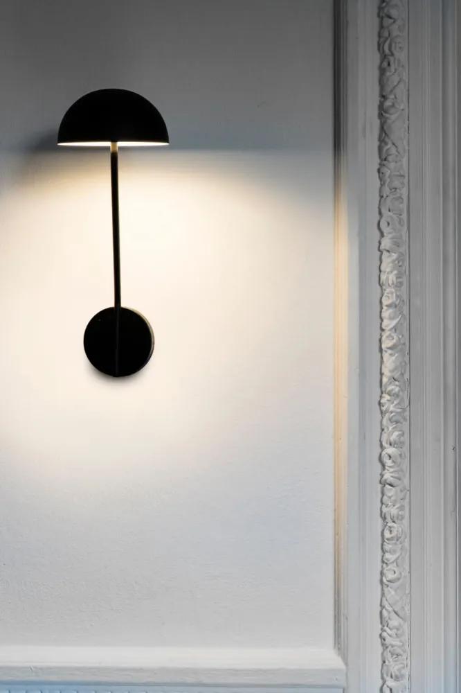 Applique murale FARO Barcelona Pure, acier noir mat, LED, H 41,0 cm