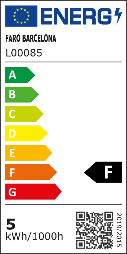 Applique murale FARO Barcelona Pure, acier noir mat, LED, H 41,0 cm