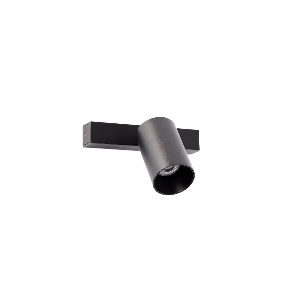 Applique murale FARO Barcelona Stan en aluminium noir mat GU10 H 9,8 cm Matt