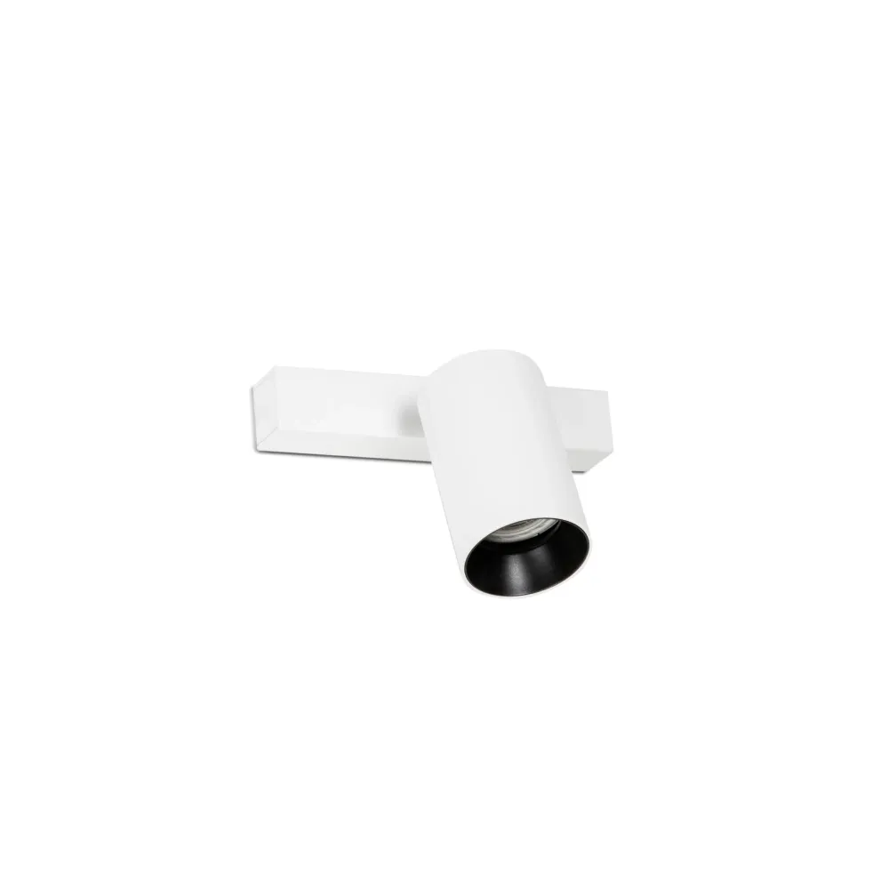 Applique murale FARO Barcelona Stan en aluminium noir mat GU10 H 9,8 cm Matt