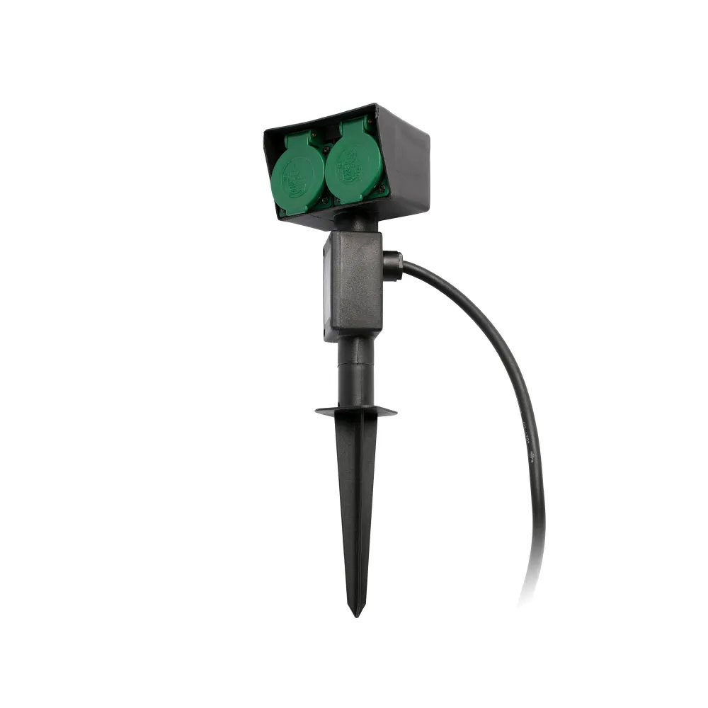 Lampadaire FARO Barcelona Garten-1, ABS noir mat, hauteur 35 cm