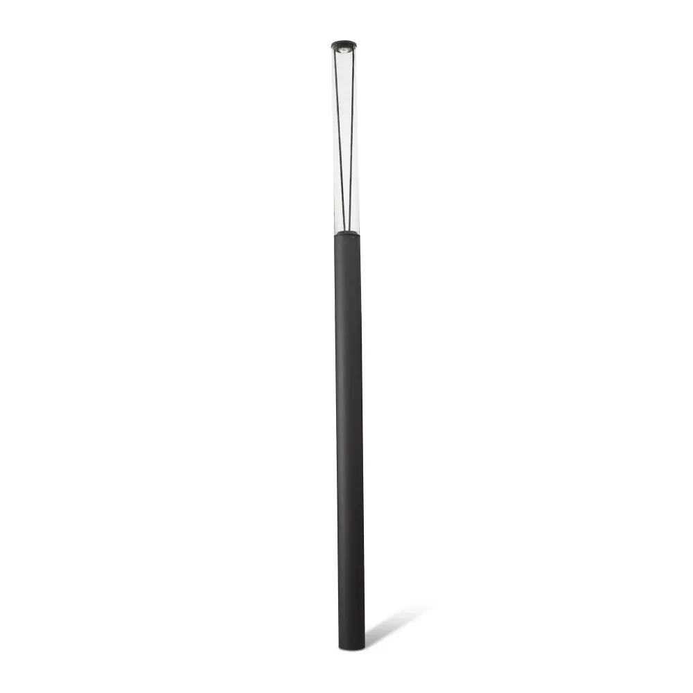 Lampadaire FARO Barcelona Rush en aluminium gris foncé, LED, hauteur 370 cm.