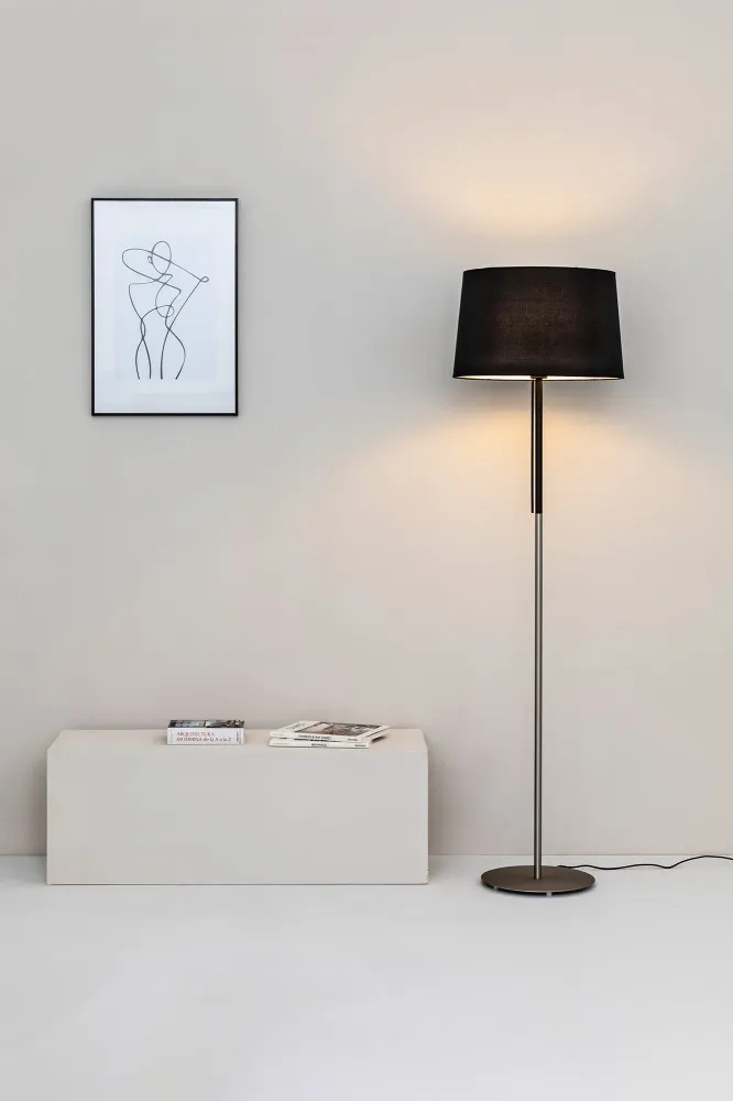 Lampadaire FARO Barcelona Volta, acier blanc mat, douille E27, hauteur 151 cm White