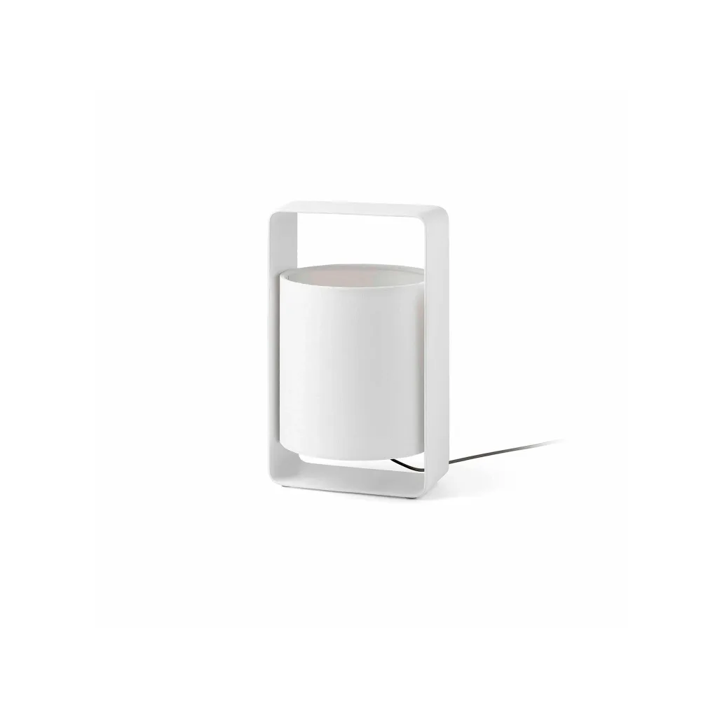 Lampe de table FARO Barcelona Lula, acier blanc mat, douille E27, hauteur 27 cm White