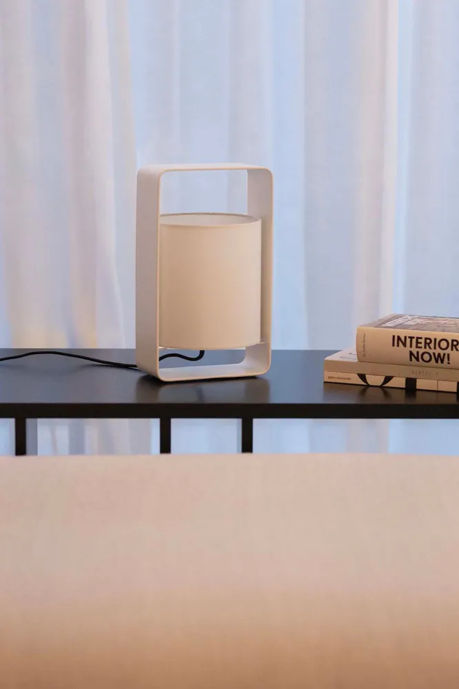 Lampe de table FARO Barcelona Lula, acier blanc mat, douille E27, hauteur 27 cm White