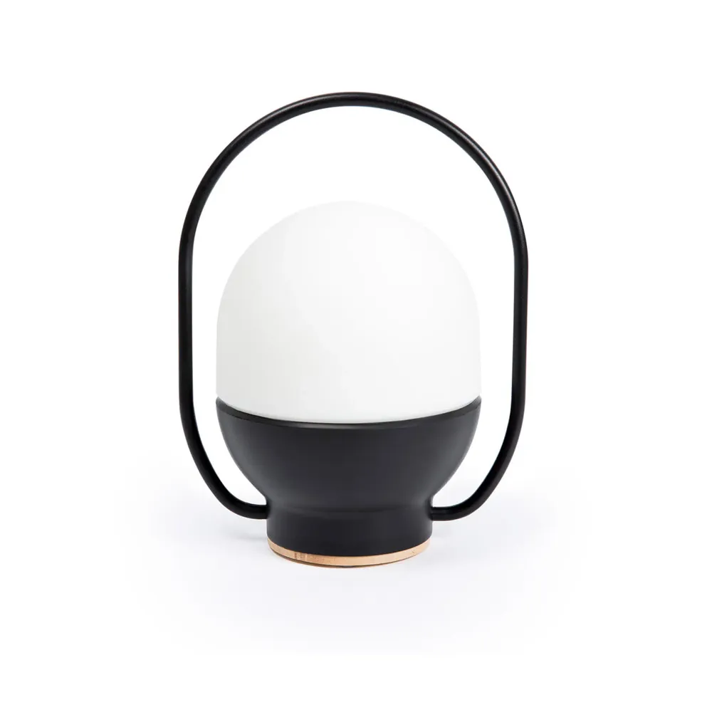 Lampe de table FARO Barcelona Take Away, ABS noir mat, LED, H 20 cm