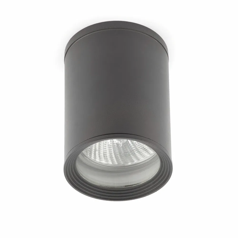 Plafonnier FARO Barcelona Tasa en aluminium gris foncé E27 H 14,0 cm