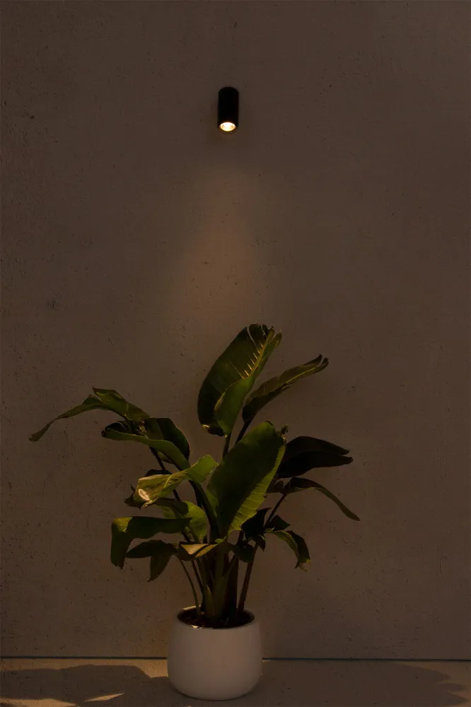 Projecteur FARO Barcelona Plom en aluminium gris foncé LED H 20,0 cm