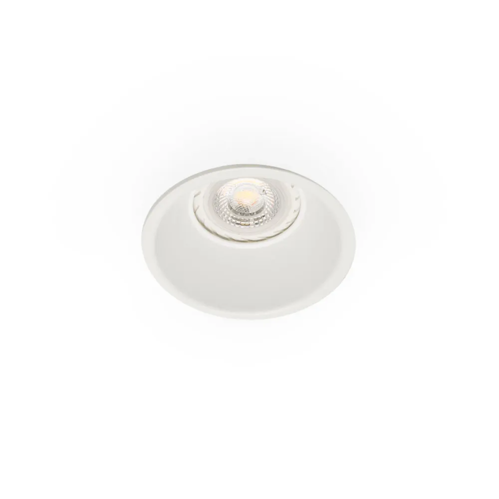 Spot encastré à gaz FARO Barcelona, aluminium blanc mat GU10, hauteur 5,5 cm