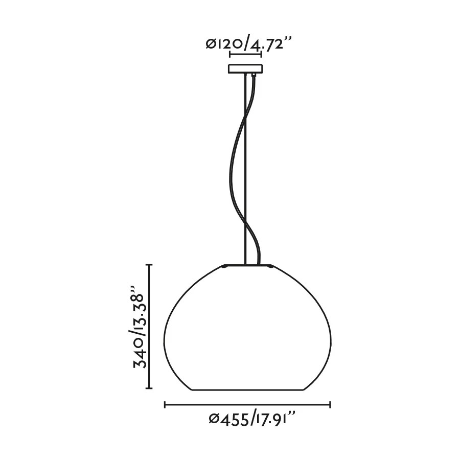 Suspension FARO Barcelona Mar en acier noir E27