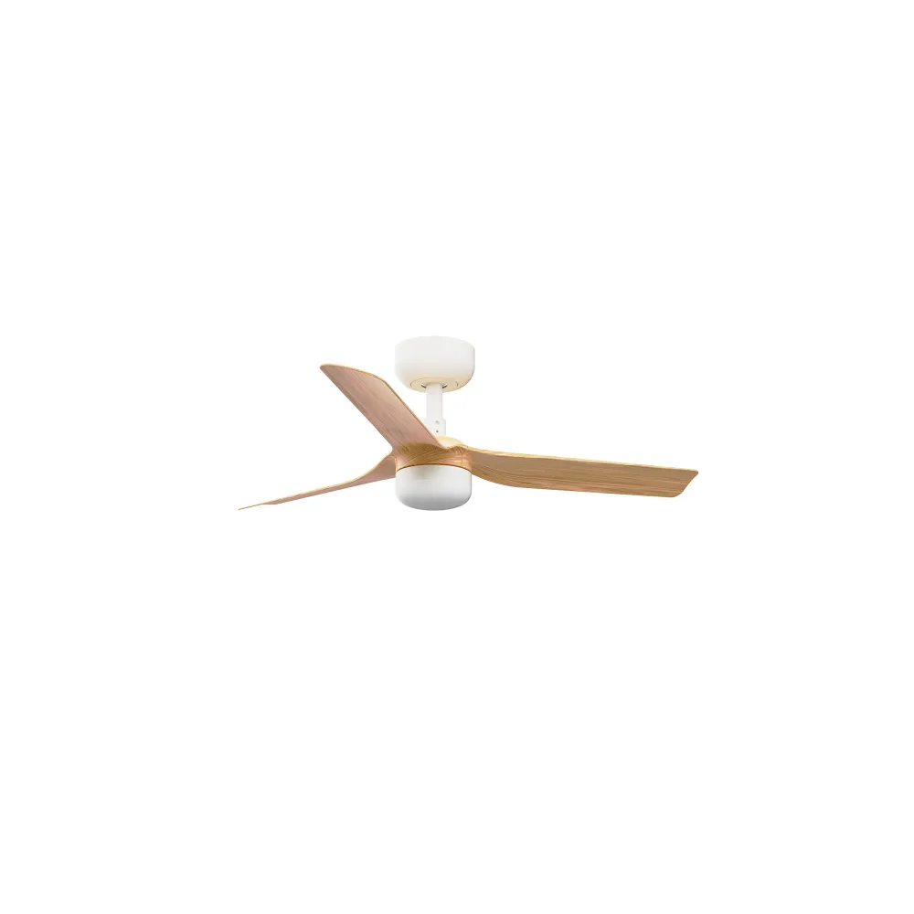 Ventilateur de plafond FARO Barcelona Mini Punt S, acier blanc mat, LED, hauteur 26,3 cm