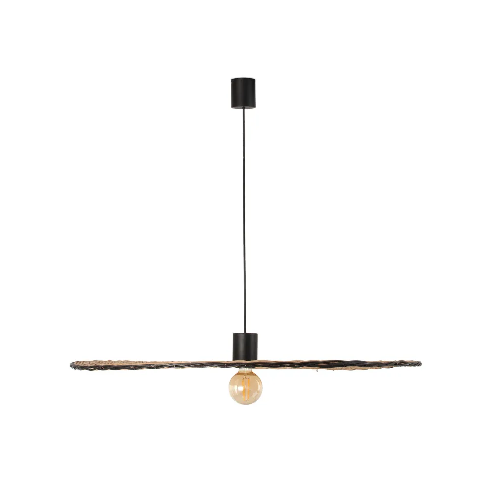 Faro COSTAS 1000 Black/rattan pendant lamp 68590-70