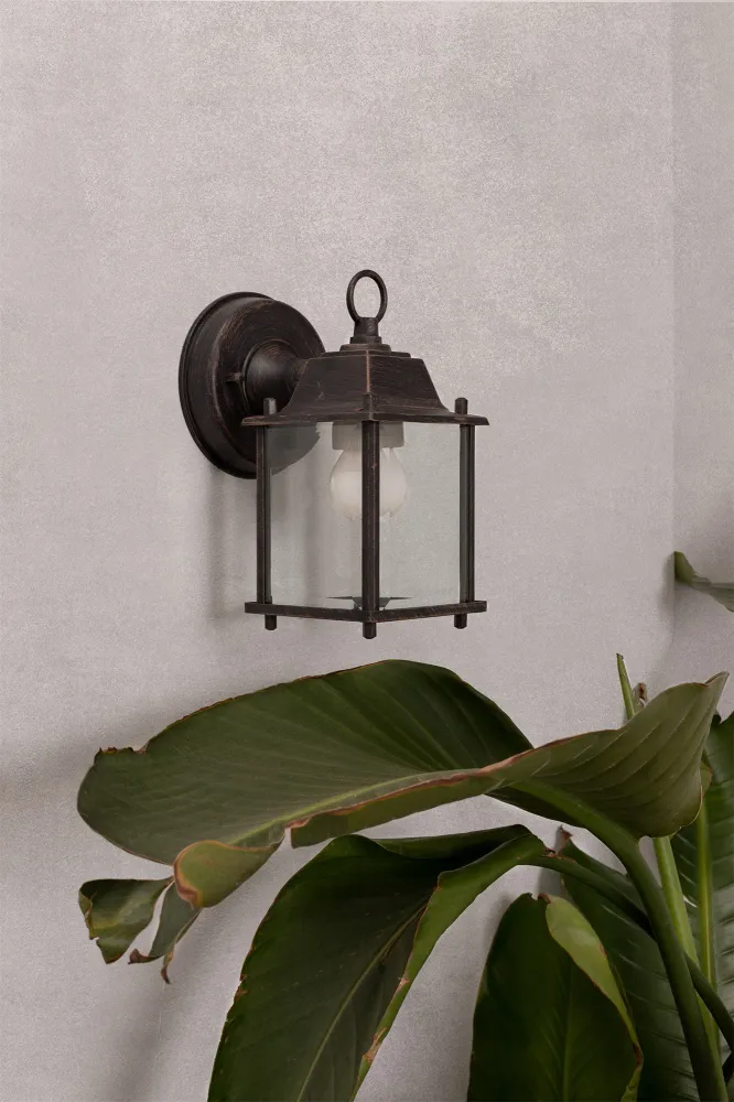 Faro Dado-P Wall Light Brown 1L E27 60W