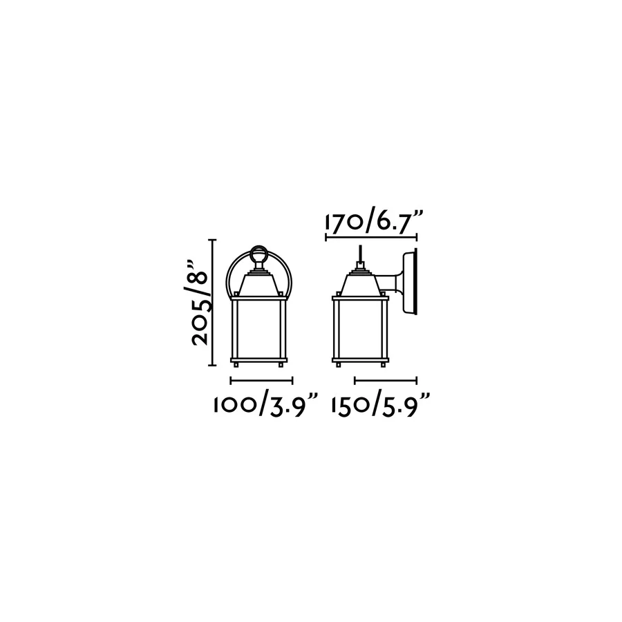 Faro Dado-P Wall Light Brown 1L E27 60W