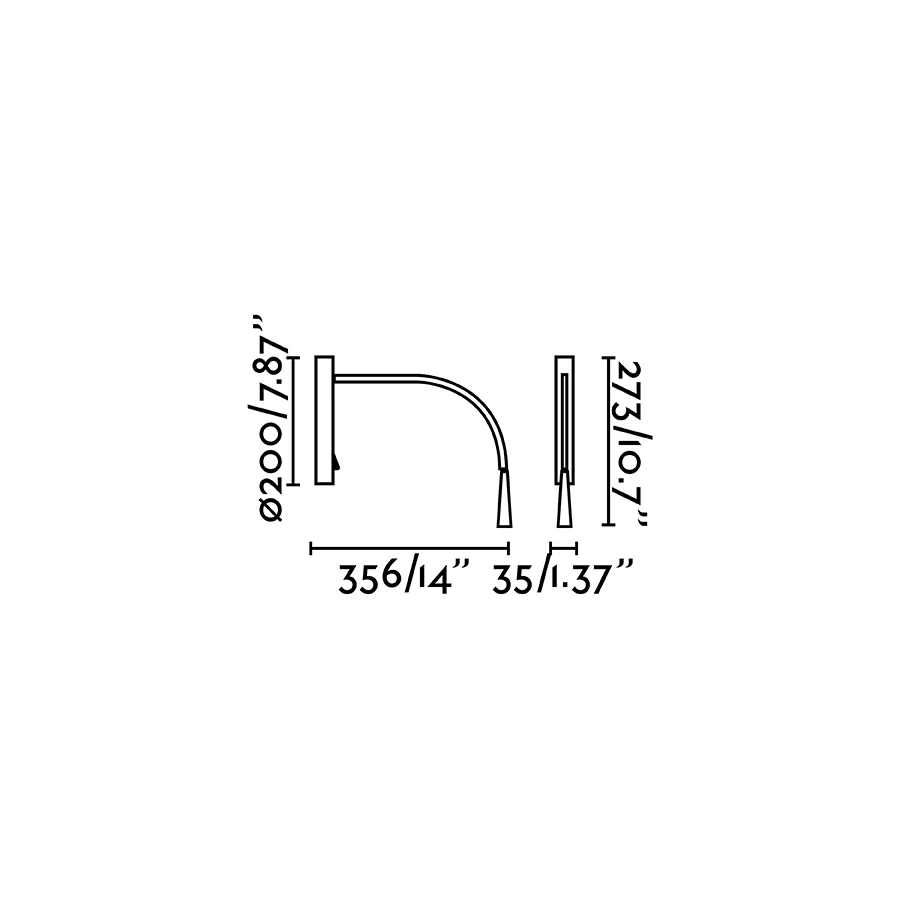 Faro FLIN Black reader wall lamp 64319
