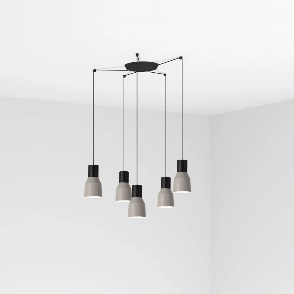 Faro KOMBO 120 5-light Pendant Lamp Grey 68591-5L