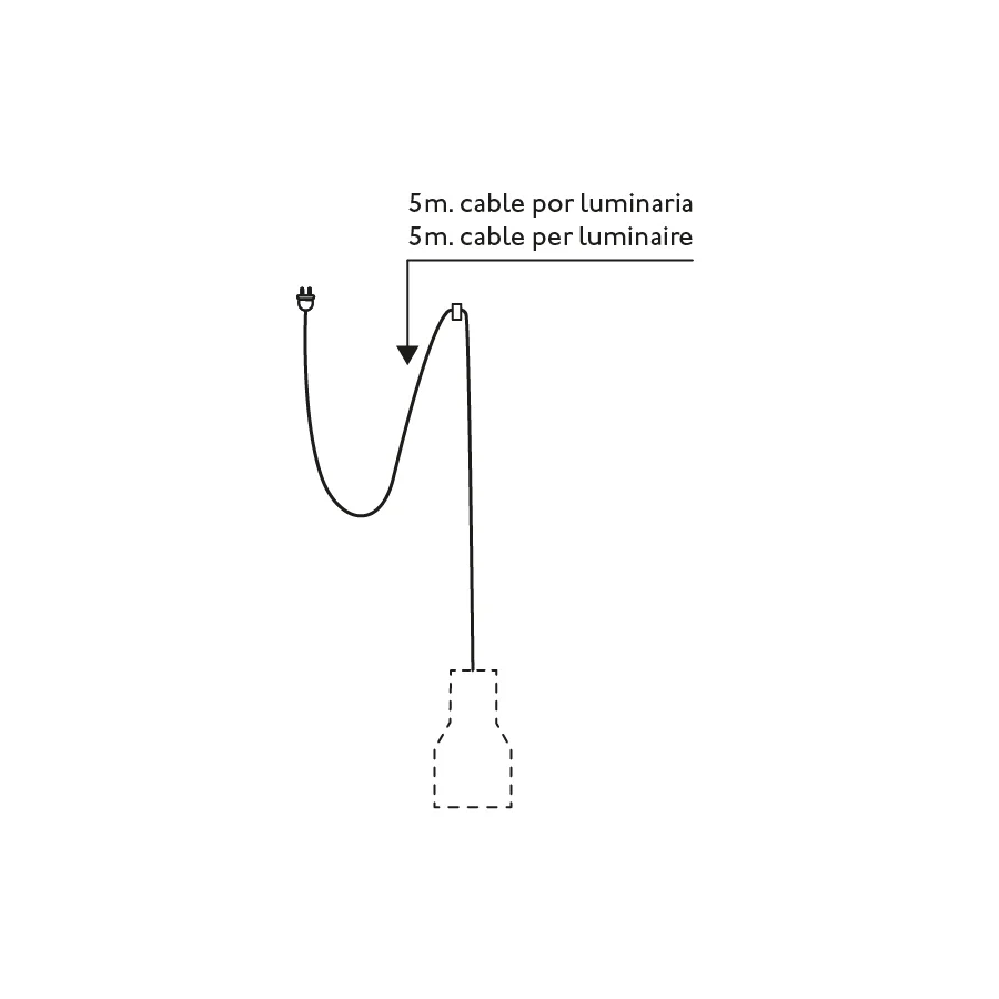 Faro KOMBO 200 Gray pendant lamp plug 68604-64
