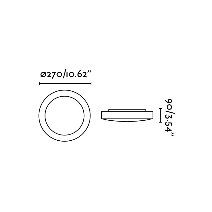 Faro LOGOS 270 Gray ceiling lamp 62980