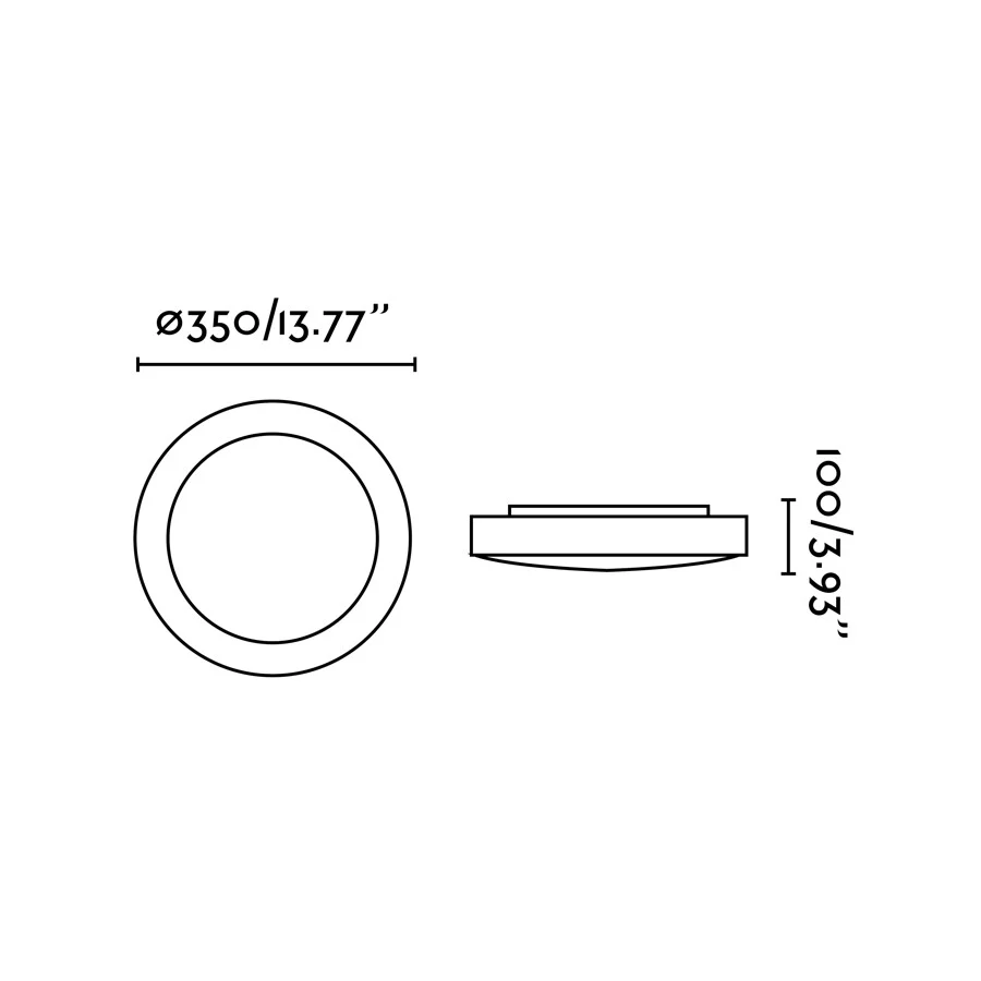 Faro LOGOS 350 2L Gray ceiling lamp 62981