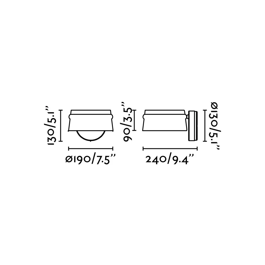 Faro LOOP Black wall lamp 29565