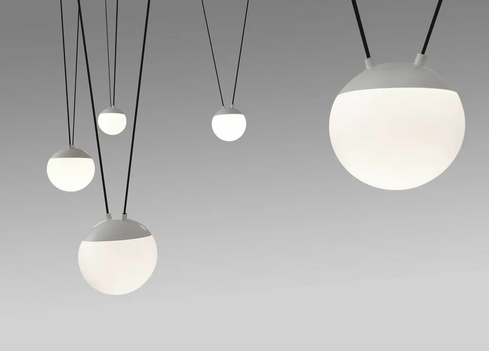 Faro MINE GLASS SPACE 5-Light Pendant Ceiling Light White 28375-5L