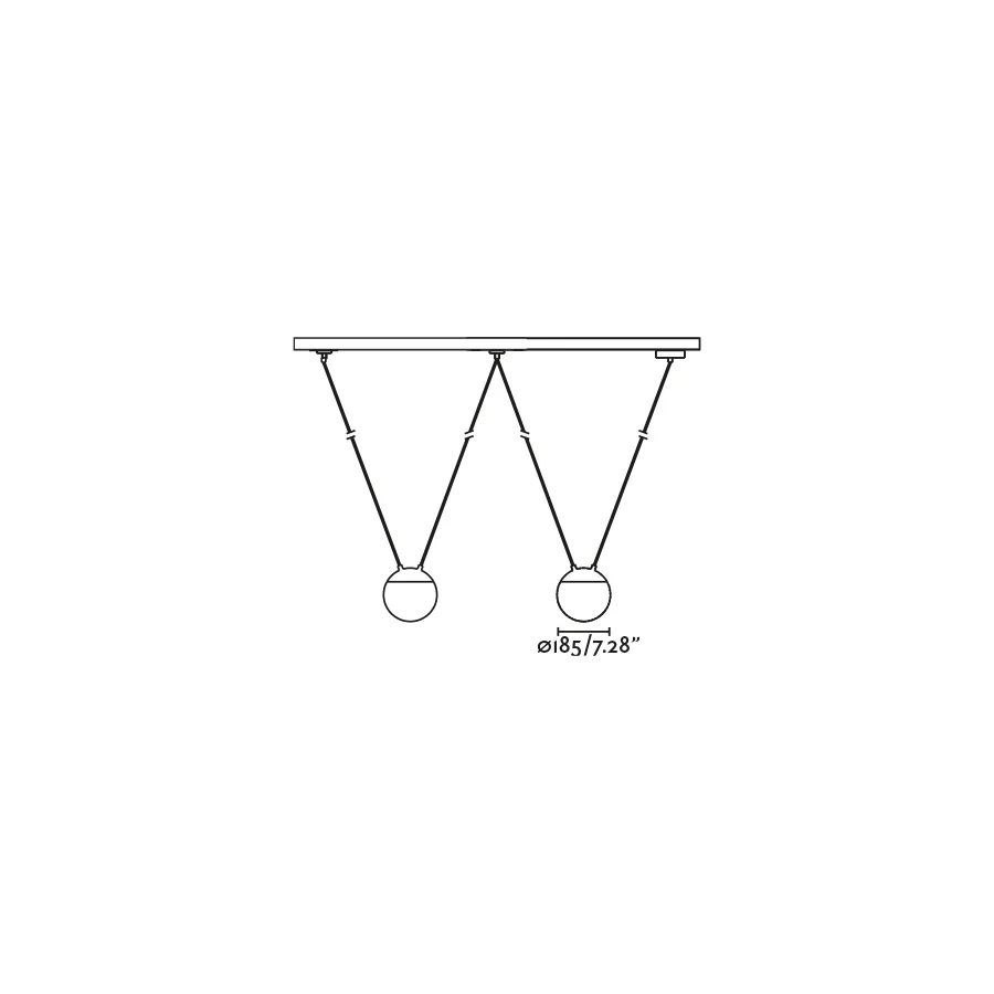 Faro MINE PC SPACE 2-light Pendant Ceiling Lamp White 28209-2L
