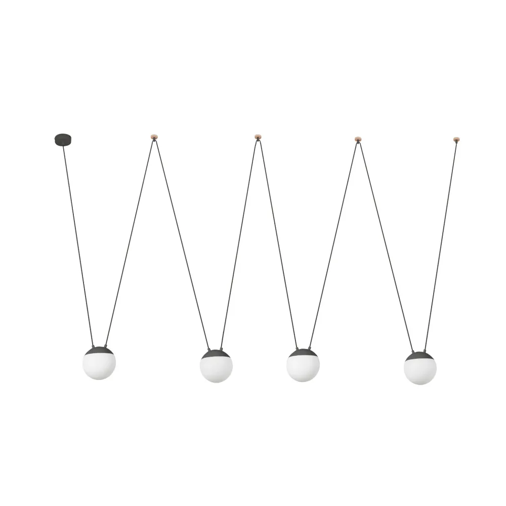 Faro MINE PC SPACE 4-Light Pendant Ceiling Light Dark Grey 28210-4L