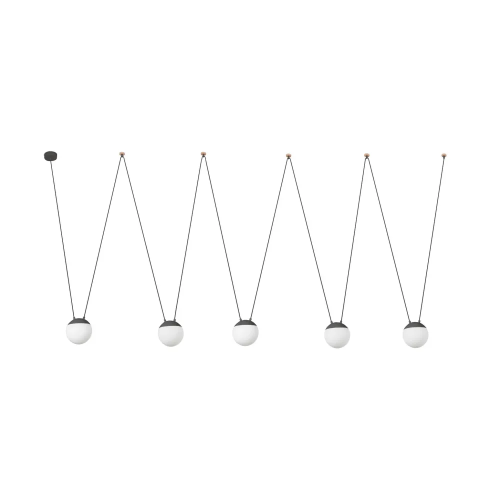 Faro MINE PC SPACE 5-Light Pendant Ceiling Light Dark Grey 28210-5L