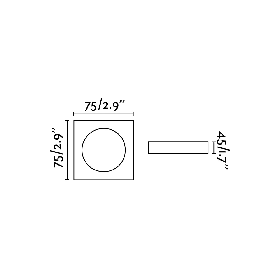 Faro NEON SQ Black recessed lamp 43410