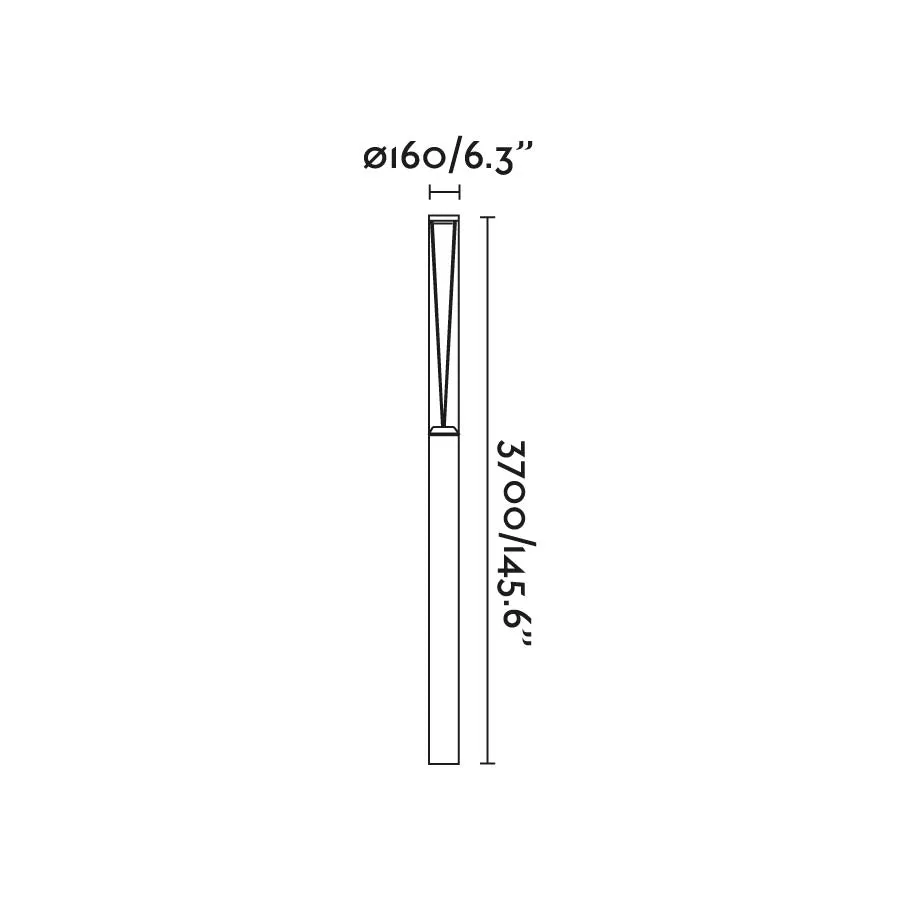 Faro Rush Lamppost M Cri90 He 360º Wide DALI 100-