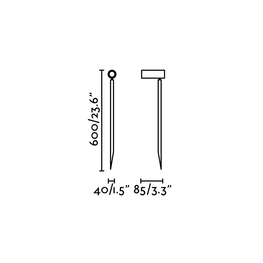 Faro Seth-60 Black Stake Led 6W 2700K H60Cms