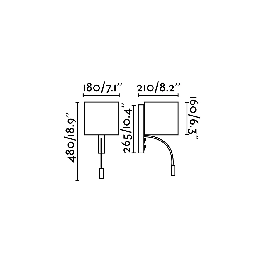 Faro TIRA White wall lamp LED reader 64322