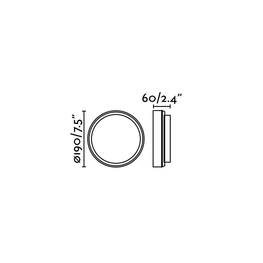 Faro TOM 190 Dark gray wall lamp 70666