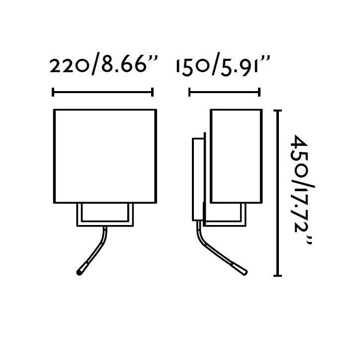 Faro Vesper 29982 Wall Lamp 2 LED lights screen