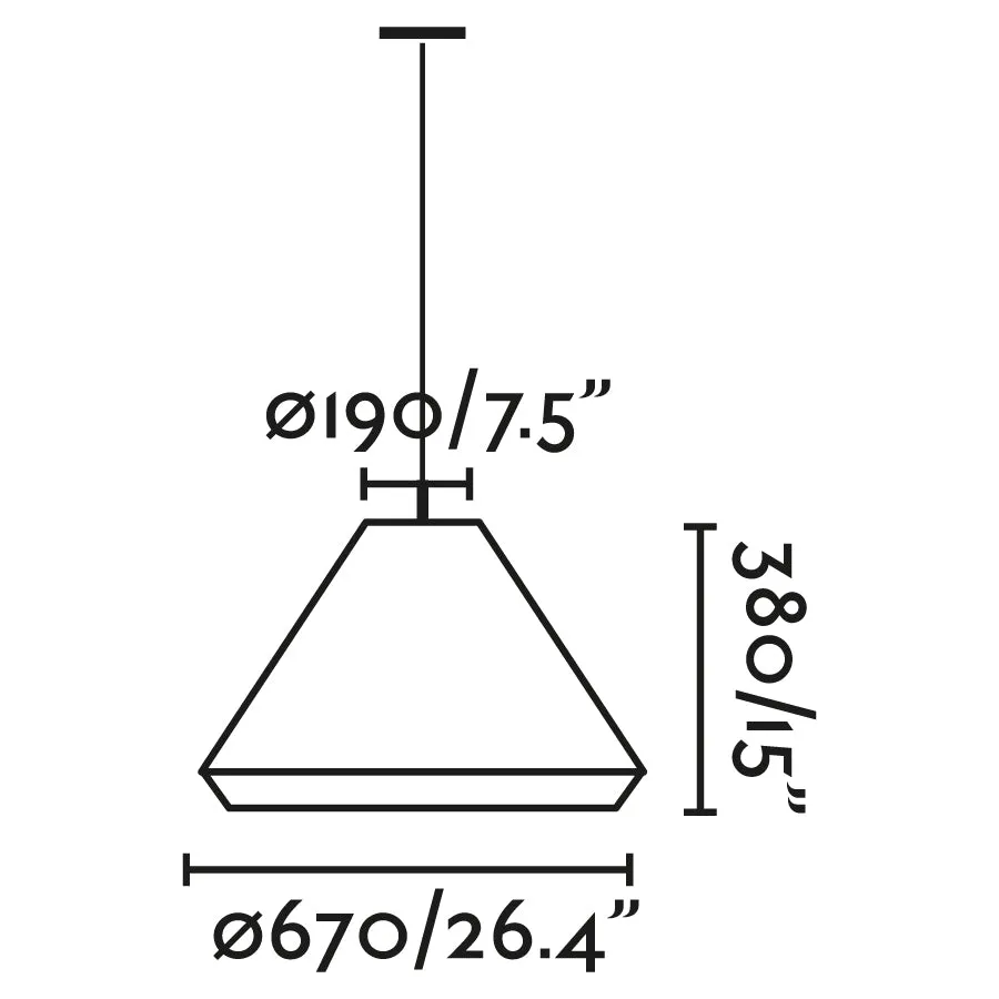 Saigon Lighthouse Out Pendant T70 Cream Cap Cone Faro