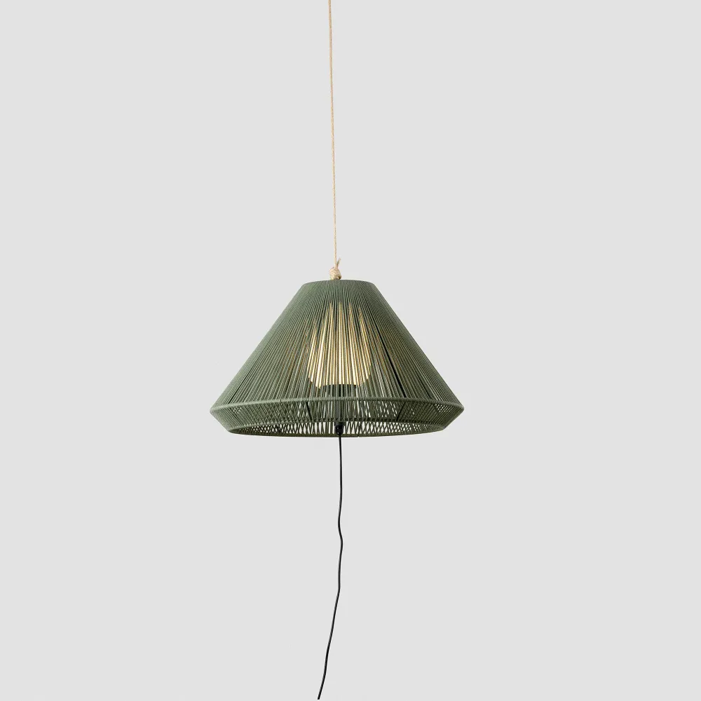 Saigon Out C70 Portable Hanging Light, Olive Green, Battery-Powered, Hole Cap, 71584-11 Faro