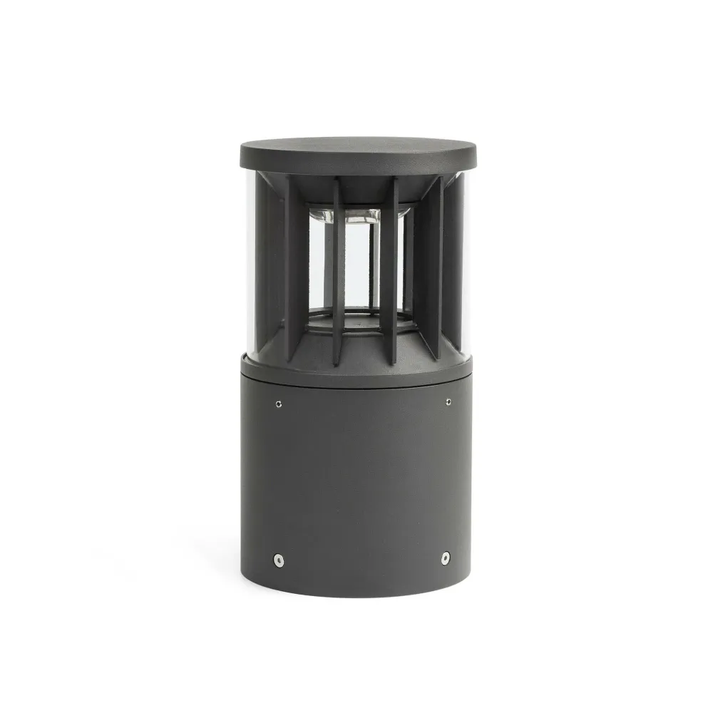 Sobremuro de exterior Faro Screen 25cm LED gris oscuro 2700K IP65 360° wide 751001