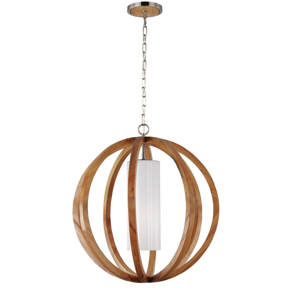 Lampe à suspension Feiss (FE-ALLIER-P-L-LW) Bois de chêne Allier E27