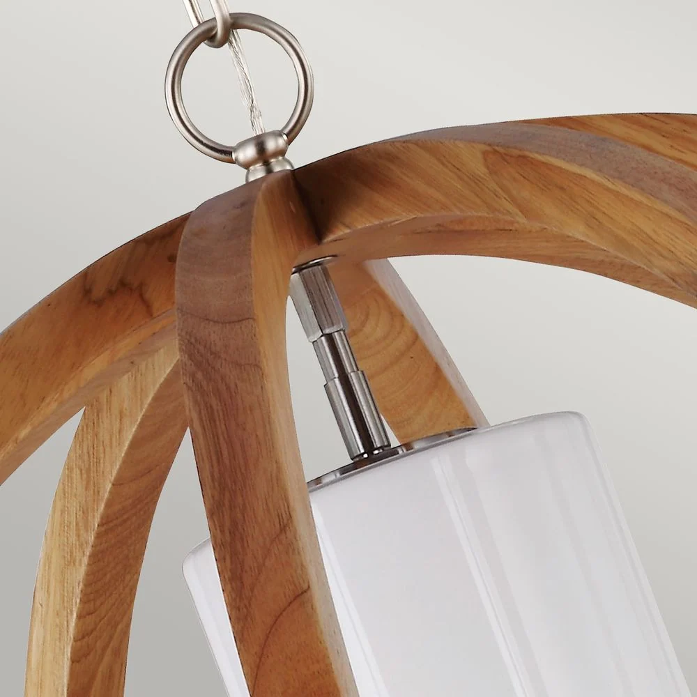 Lampe à suspension Feiss (FE-ALLIER-P-L-LW) Bois de chêne Allier E27