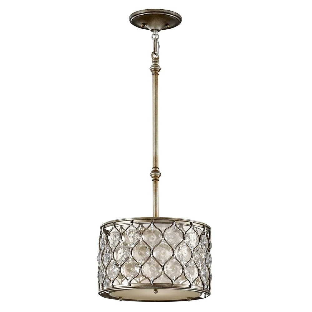 Lampe à suspension Feiss (FE-LUCIA-P-C) Lucia bauhinia cristal, acier E27