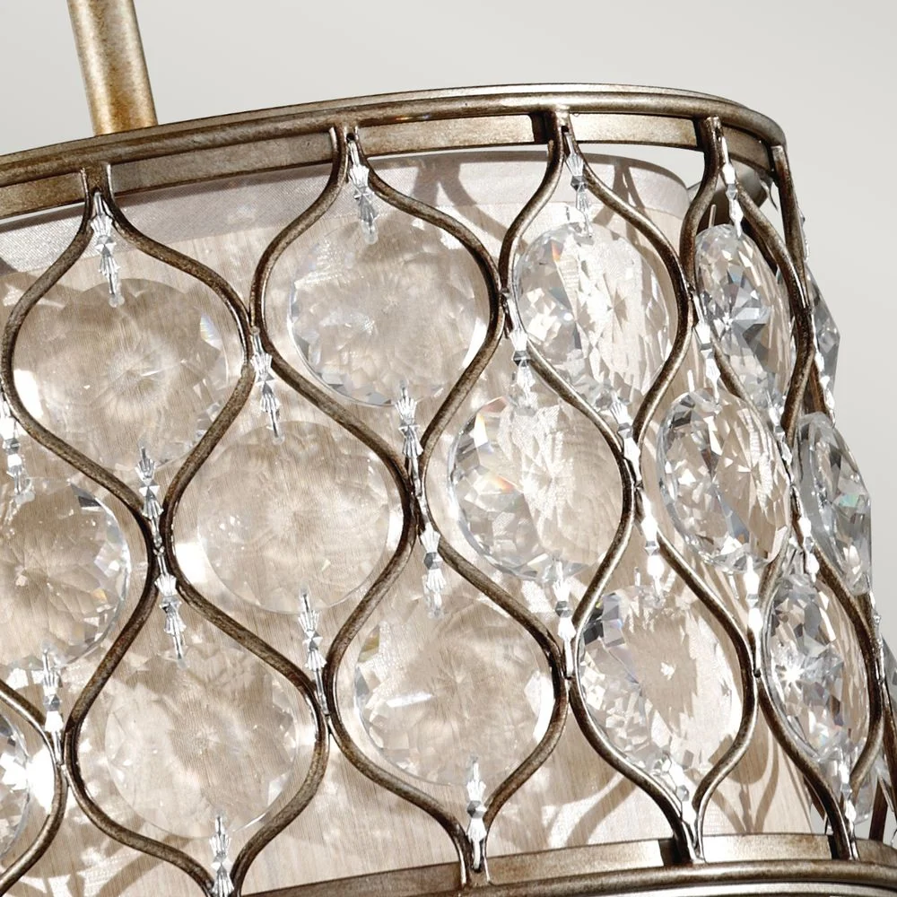 Lampe à suspension Feiss (FE-LUCIA-P-C) Lucia bauhinia cristal, acier E27