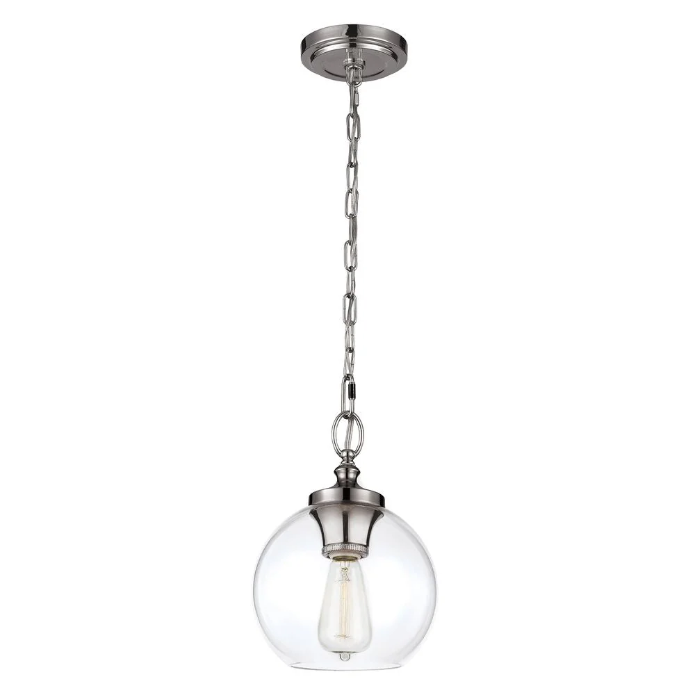 Lampe à suspension Feiss (FE-TABBY-P-S) Tabby argent verre mercure E27