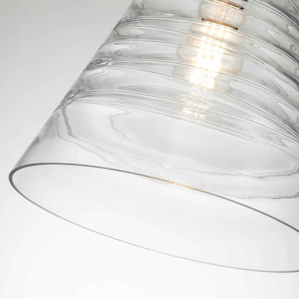 Lampe à suspension Feiss (QN-ELMORE-P-PC) Elmore acier, aluminium, verre E27