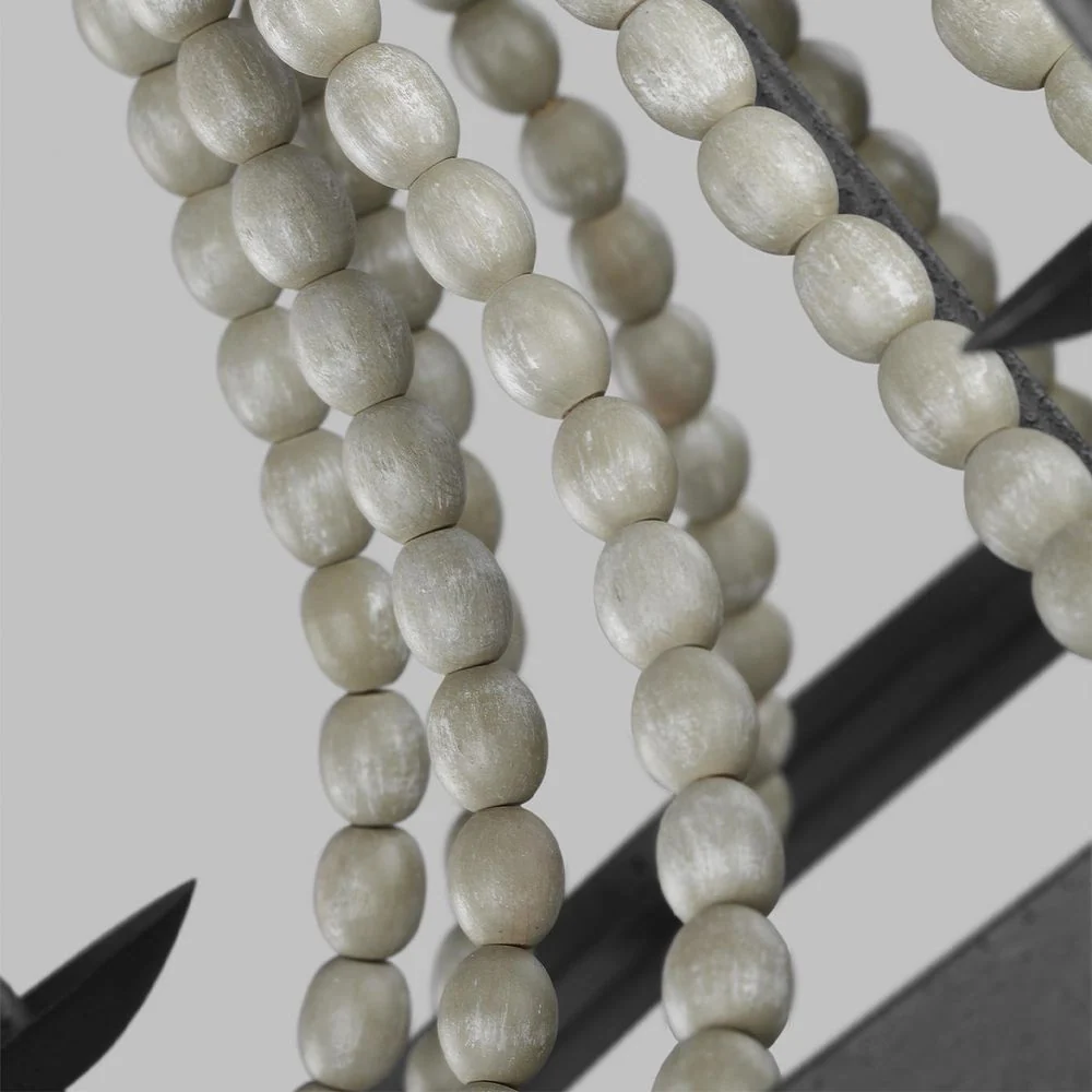 Lustre Feiss (FE-NORI3-DWZ) acier Nori, bois E14 3L