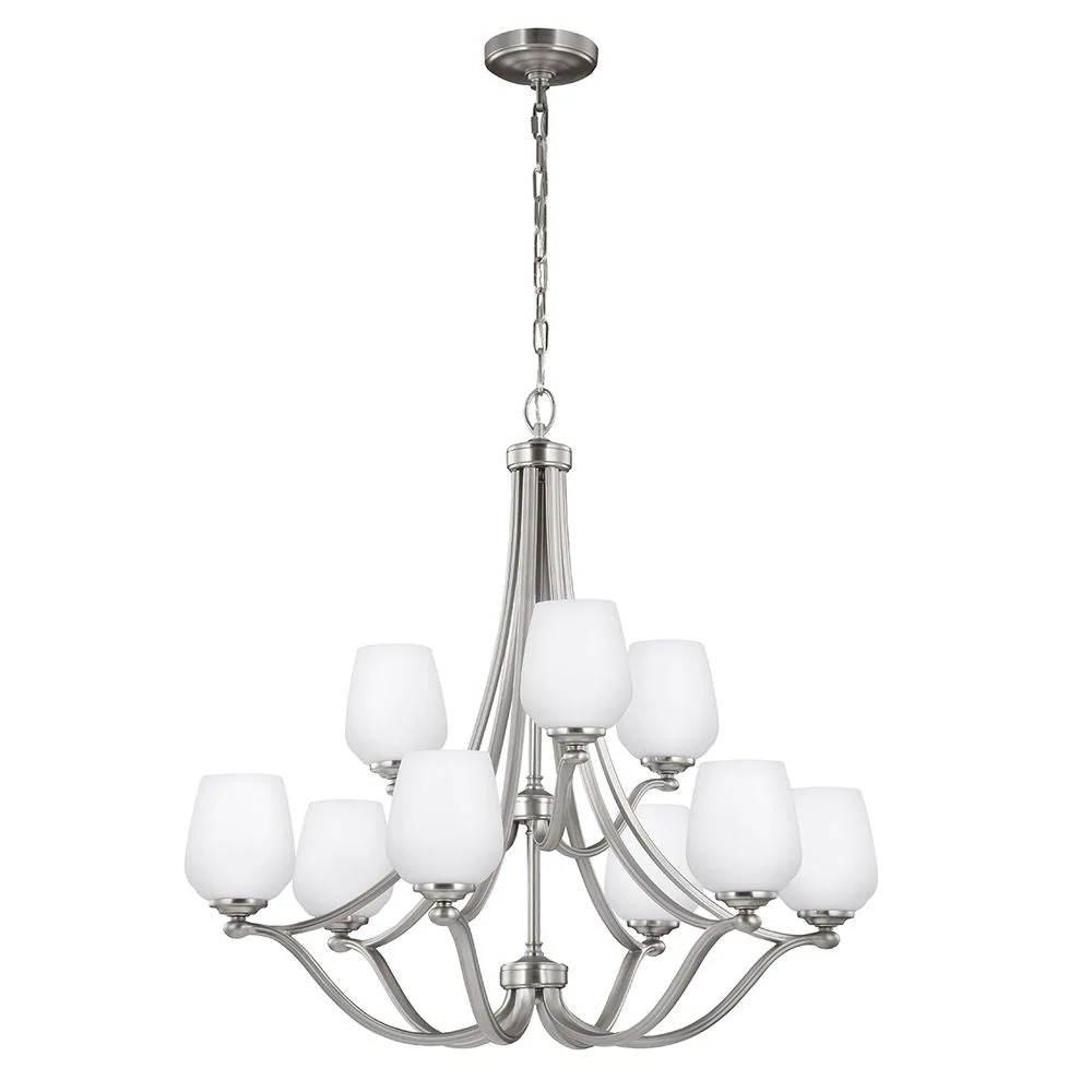 Lustre Feiss (FE-VINTNER9) Vintner acier, verre E27 9L