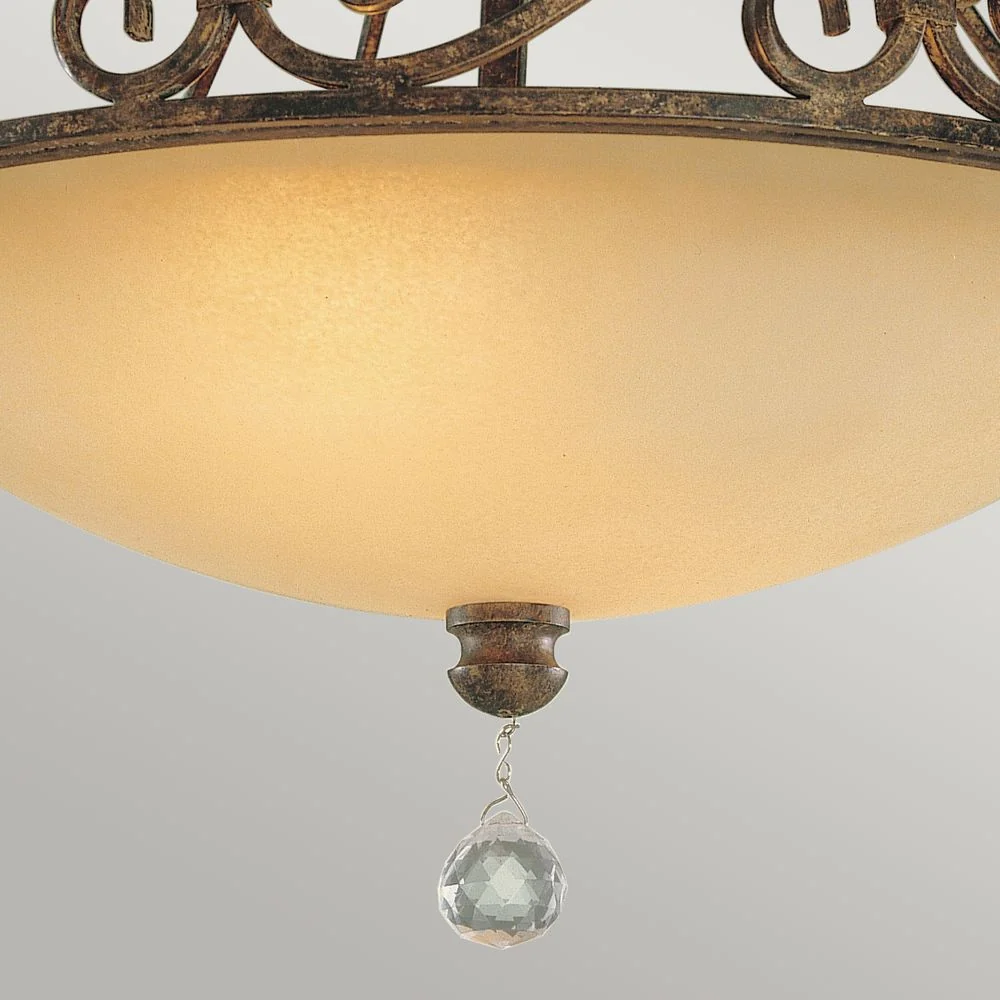 Plafonnier Feiss (FE-CHATEAU-SF) Château en acier, verre E27 2L